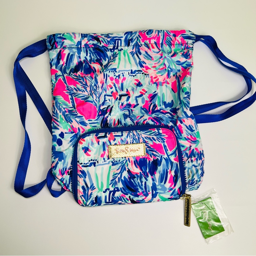 Lilly Pullitzer packable beach bag NWT